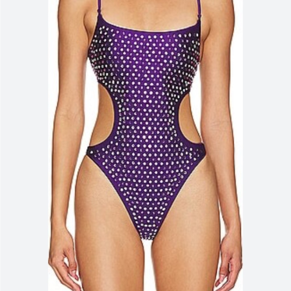 Camila Coelho Purple One Piece Swimsuit